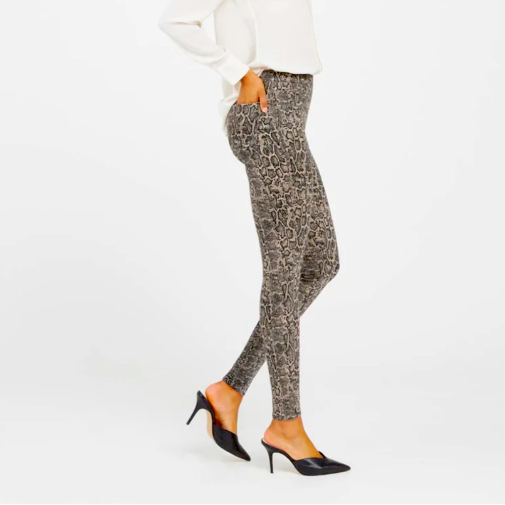 SPANX snake skin Jean-ish leggings / jeggins